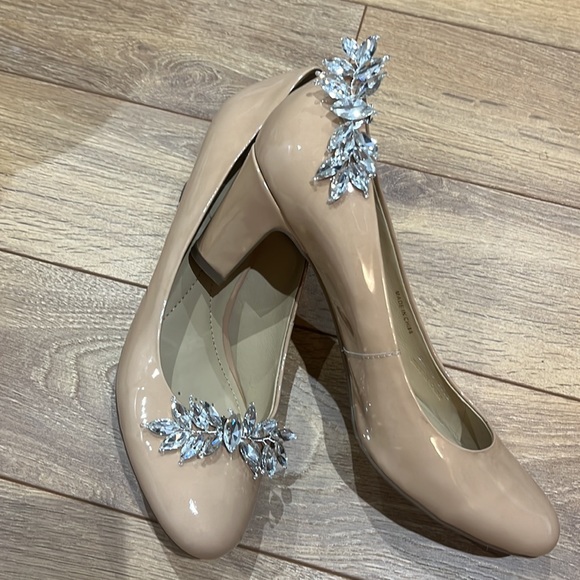 Jewelled bling wedding shoe clips - Picture 2 of 6